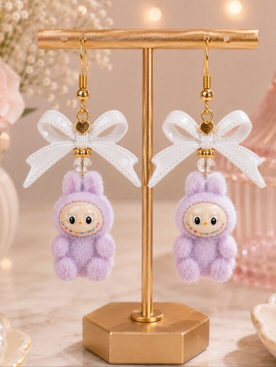 Labubu Jewelry - Handmade Mini Labubu Earrings